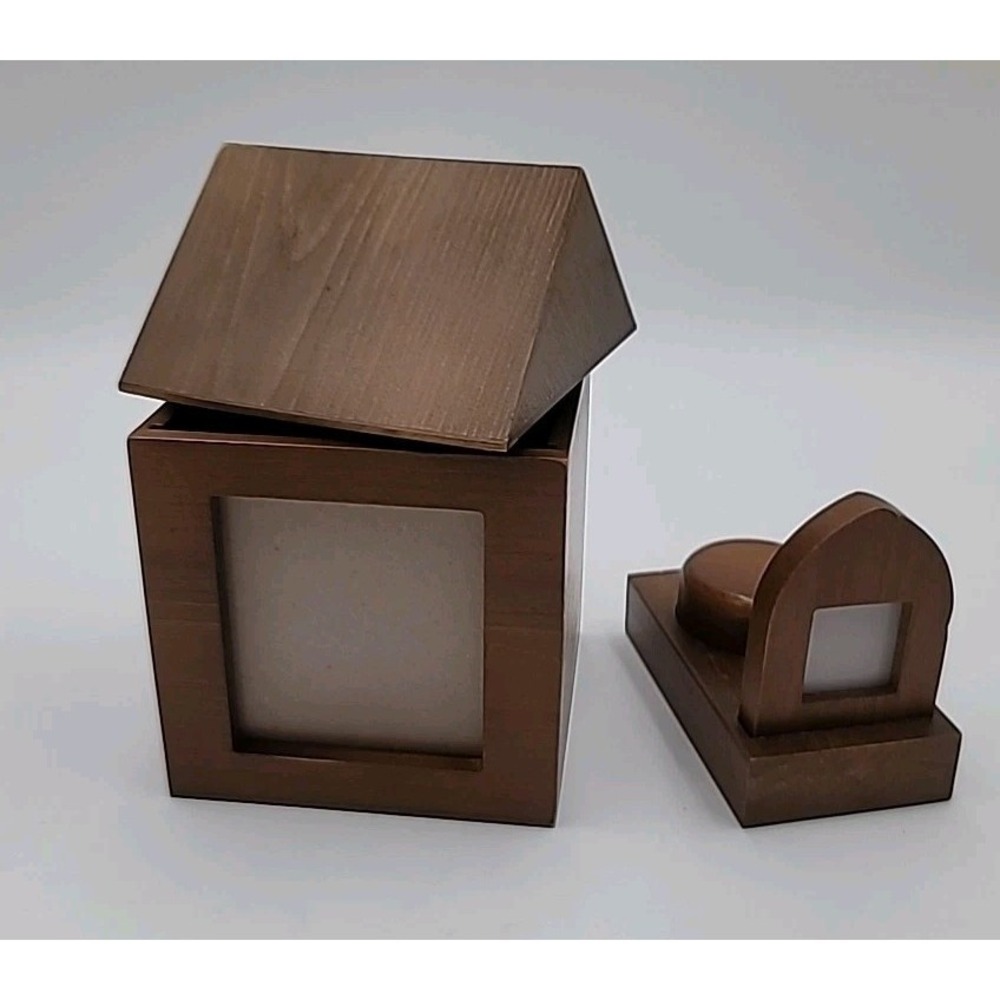 Pet Memorial Urn for Ashes Wood Keepsake Photo Box And Small Photo Tombstone